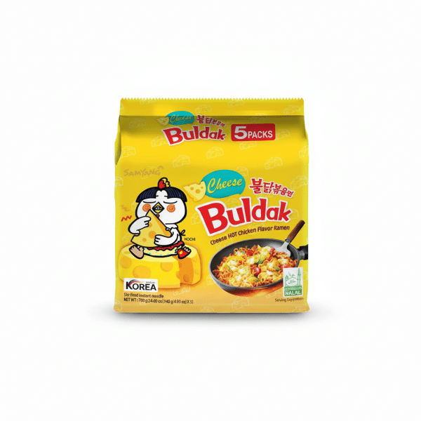 Samyang Buldak Cheese Hot Chicken Flavor Ramen Noodles 5 Packs 700g