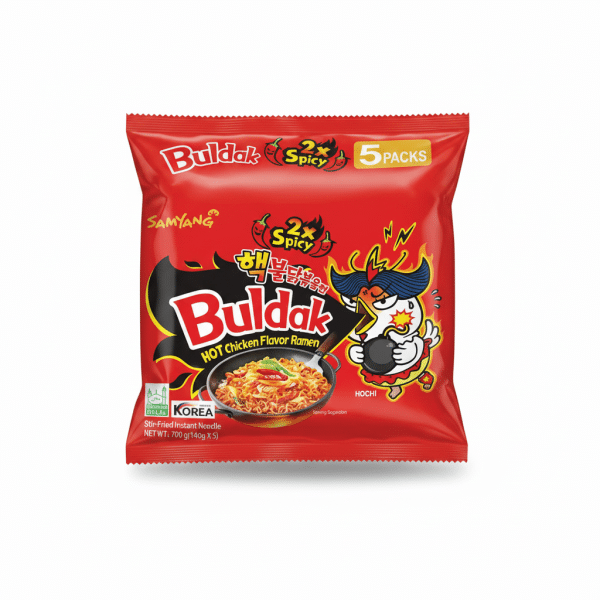 Samyang Buldak 2x Spicy Hot Chicken Flavor Ramen Noodles 5 Packs 700g