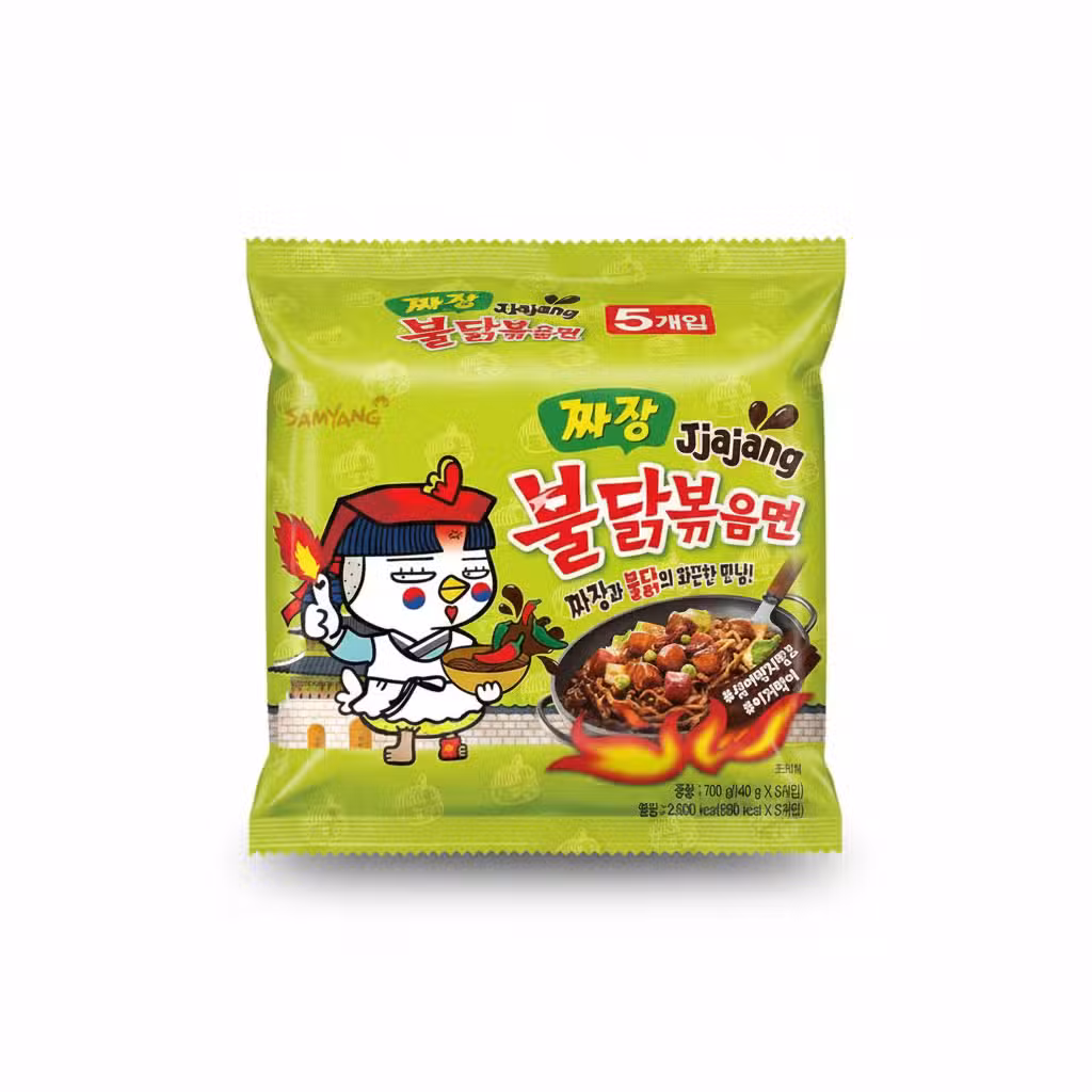 Samyang Buldak Jjajang 5 Pack Stir Fried Noodles