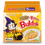 Samyang Buldak Quattro Cheese Hot Chicken Flavor Ramen 5 Packs Stir-Fried Instant Noodles