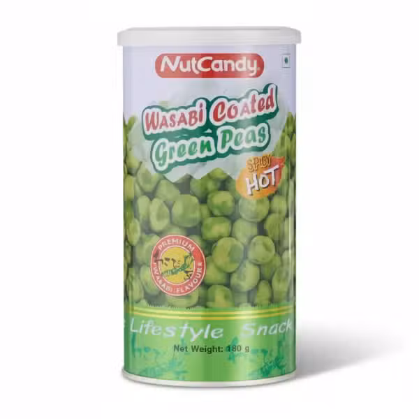 NutCandy Wasabi Coated Green Peas Spicy Hot Lifestyle Snack 180g