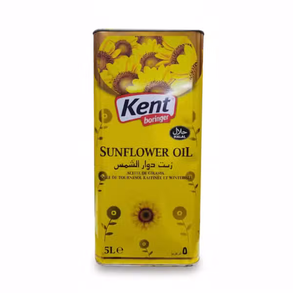 Kent Boringer Sunflower Oil 5L Tin Can