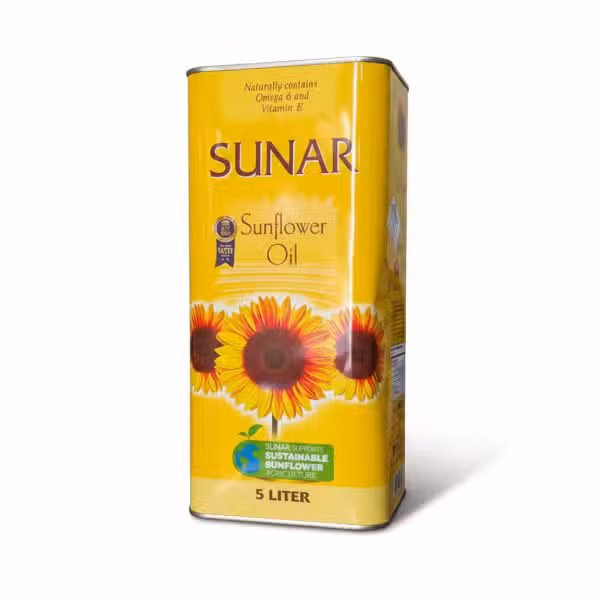 Sunar Sunflower Oil 5 Liter Naturally Contains Omega 6 and Vitamin E