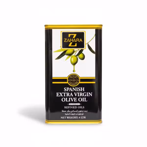 Zahara Spanish Extra Virgin Olive Oil Refined Oils Net Weight 4 Ltr