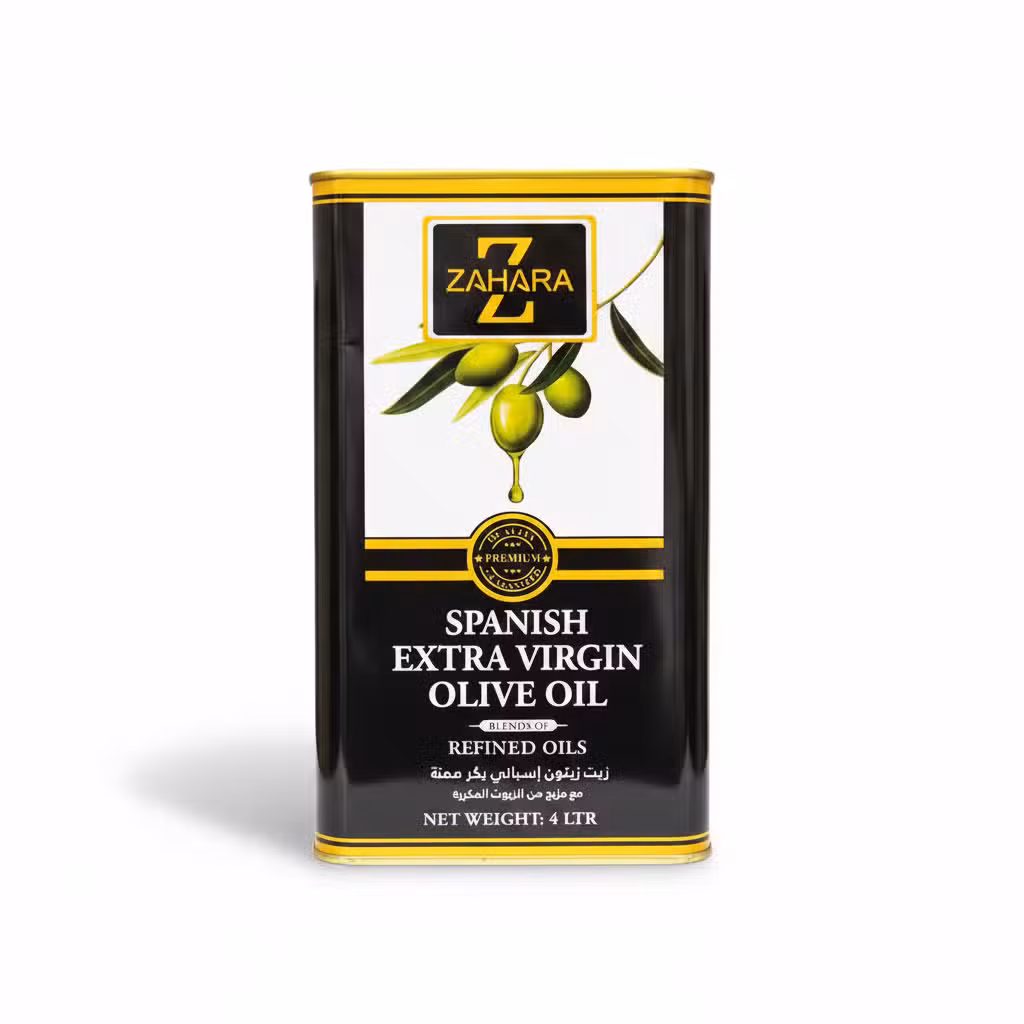Zahara Spanish Extra Virgin Olive Oil Refined Oils Net Weight 4 Ltr