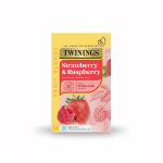 Twinings Strawberry & Raspberry Fruit Blends Naturally caffeine free 20 tea bags
