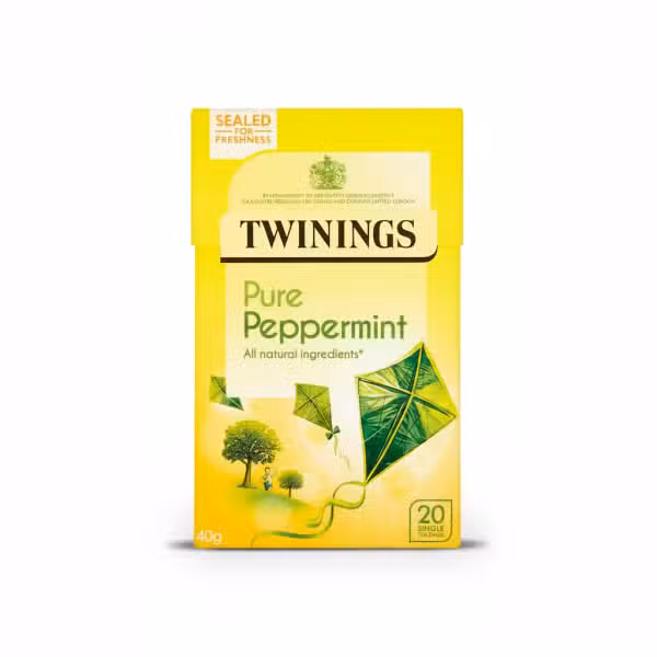 Twinings Pure Peppermint Tea Bags 40gm All Natural Ingredients