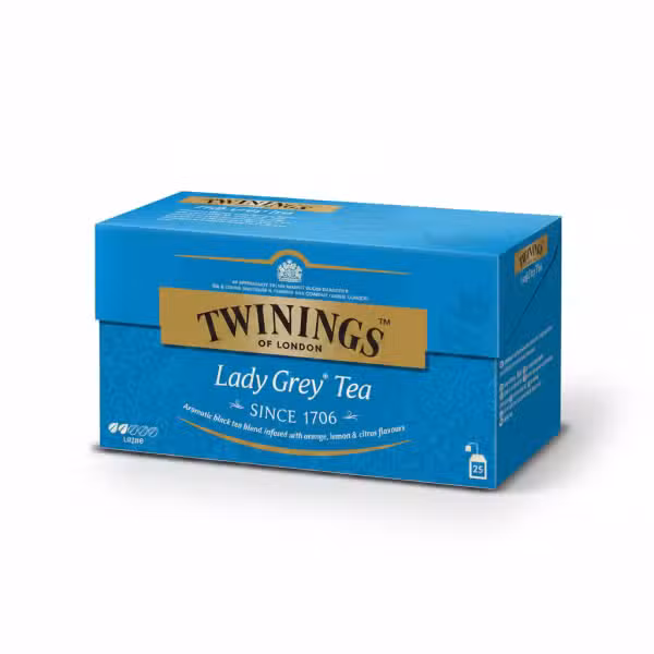 Twinings Lady Grey Tea 25 Tea Bags Aromatic Black Tea Blend