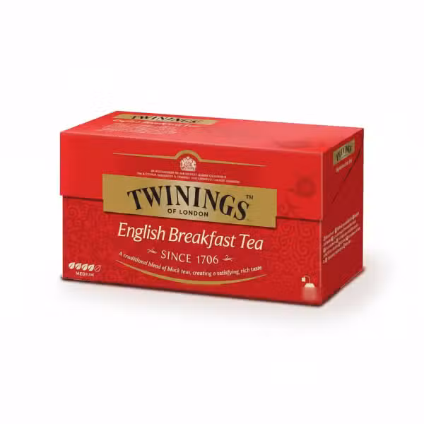 Twinings English Breakfast Tea 25 Tea Bags 50gm Medium