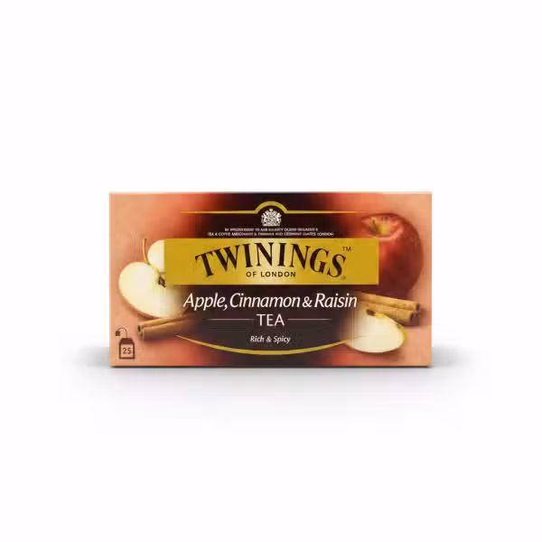 Twinings Apple Cinnamon Raisin Tea Rich Spicy 25 Bags