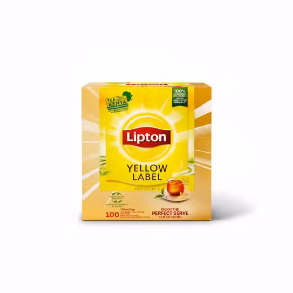 Lipton Yellow Label 100 Tea Bags Black Tea 200gm