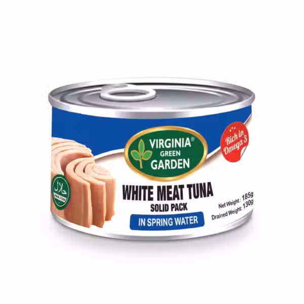 Virginia Green Garden White Meat Tuna Solid Pack In Spring Water 185g