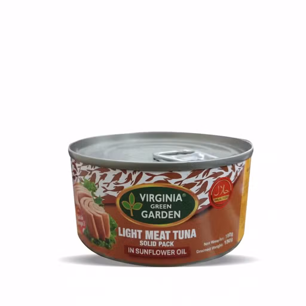 Virginia Green Garden Light Meat Tuna Solid Pack In Sunflower Oil 185gm