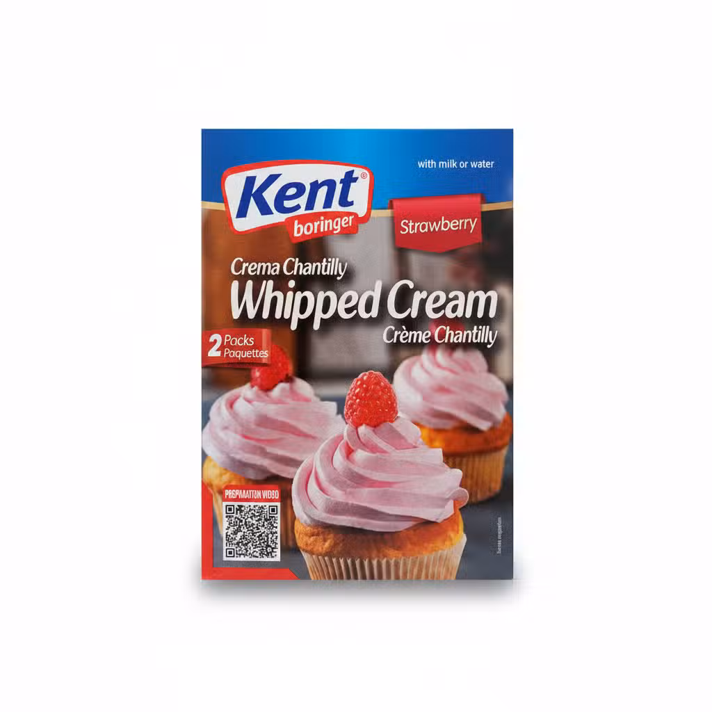 Kent Boringer Strawberry Whipped Cream 150gm Crema Chantilly Crème Chantilly