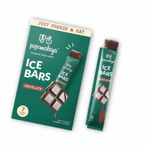 Popsmalaya Ice Bars Chocolate Freeze-at-home sorbet 7 Bars 210ml