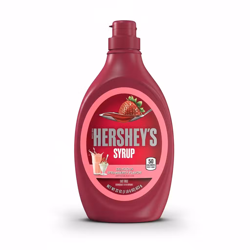 Hershey's Strawberry Syrup Delicious Strawberry Flavor Fat Free 623g