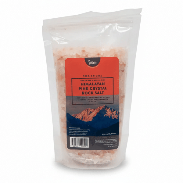 Dr Gram Himalayan Pink Crystal Rock Salt 500gm Unbleached Mineral Rich