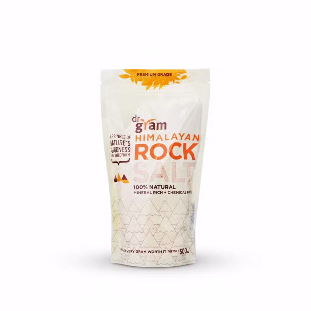 Dr Gram Himalayan Rock Salt 500g Premium Grade 100% Natural Mineral Rich Chemical Free