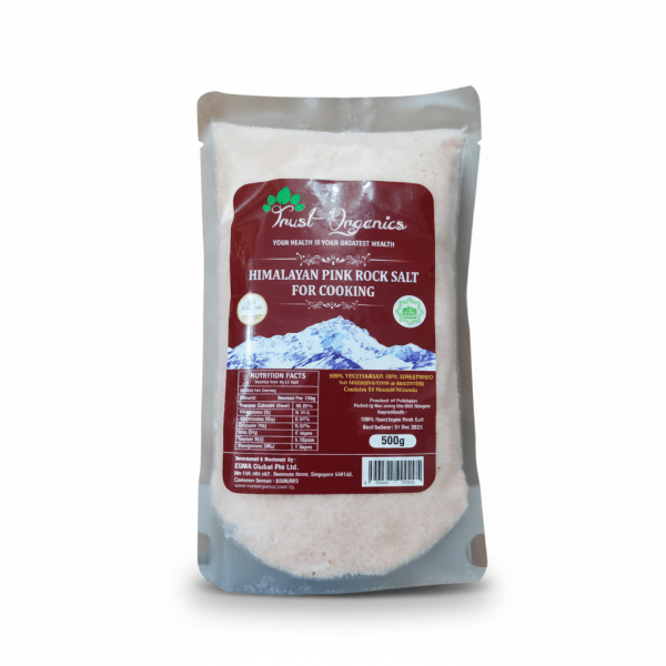 Trust Organics Himalayan Pink Rock Salt For Cooking 500gm