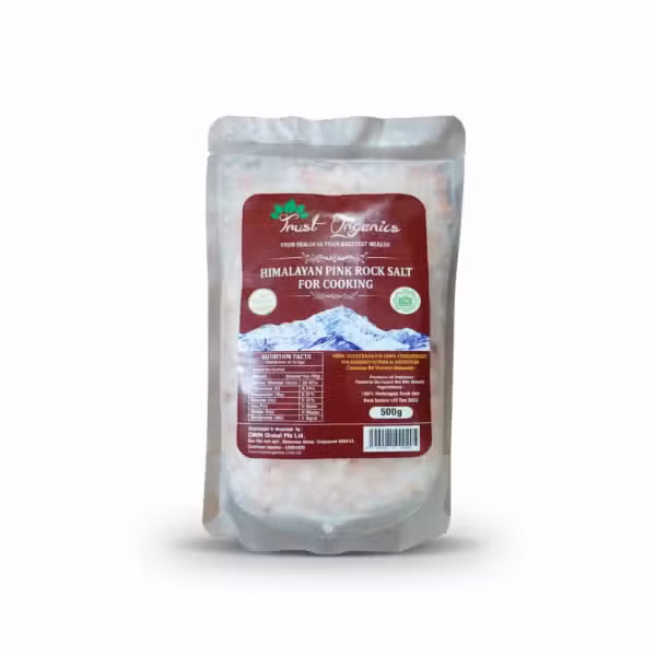 Trust Organics Himalayan Pink Rock Salt For Cooking 500gm