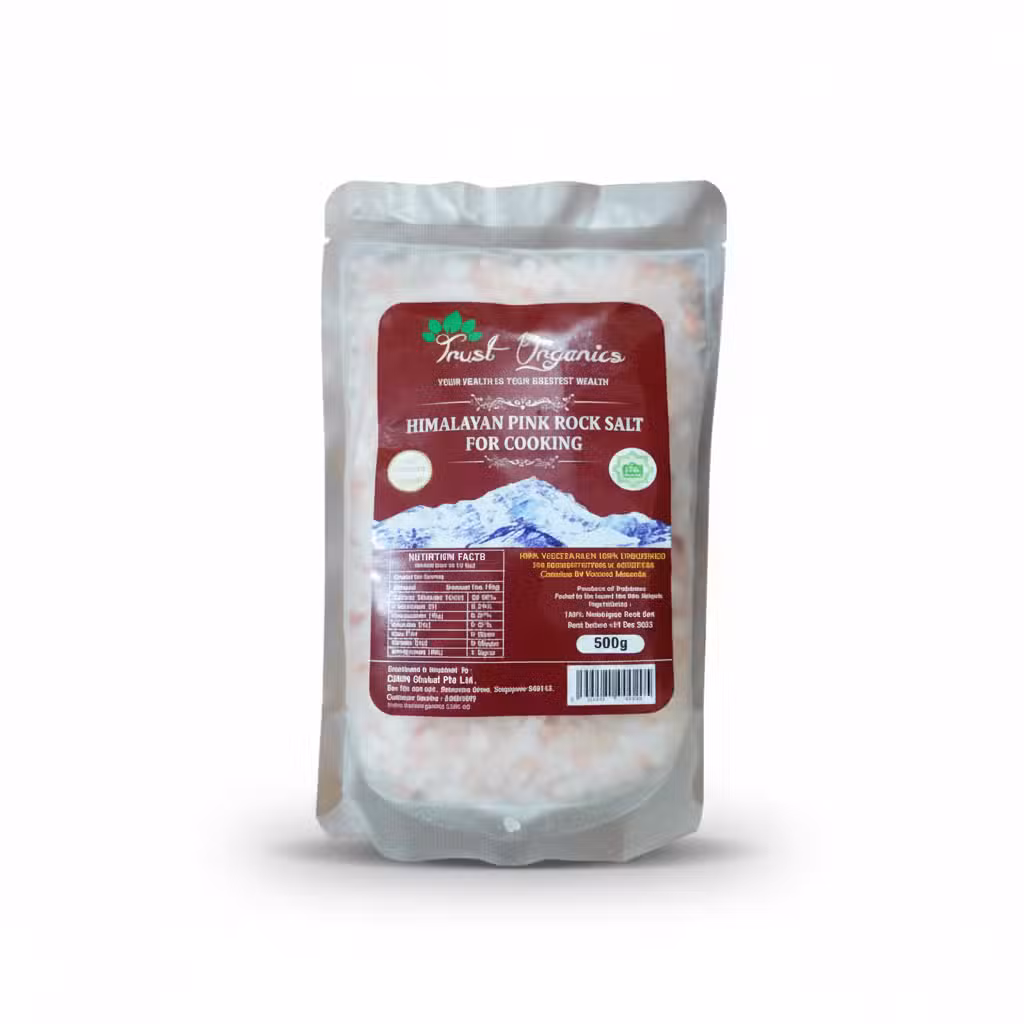 Trust Organics Himalayan Pink Rock Salt For Cooking 500gm