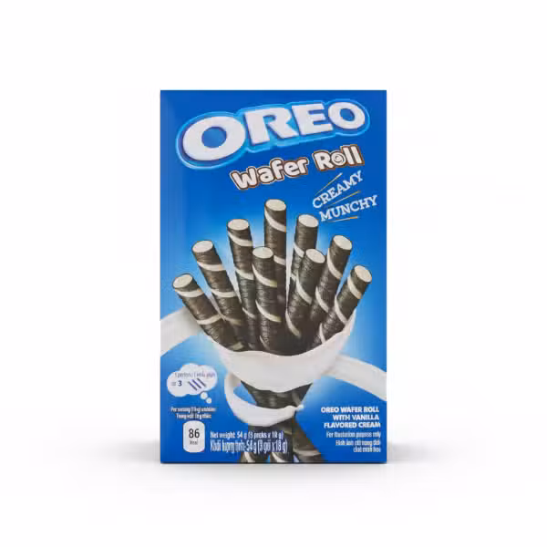 Oreo Wafer Roll Creamy Vanilla Flavored Cream 54g