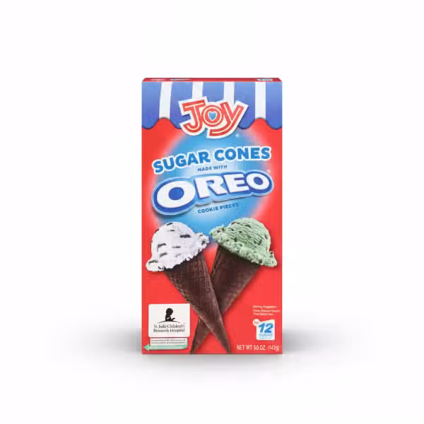 Joy Sugar Cones Made With Oreo Cookie Pieces 5.0 OZ