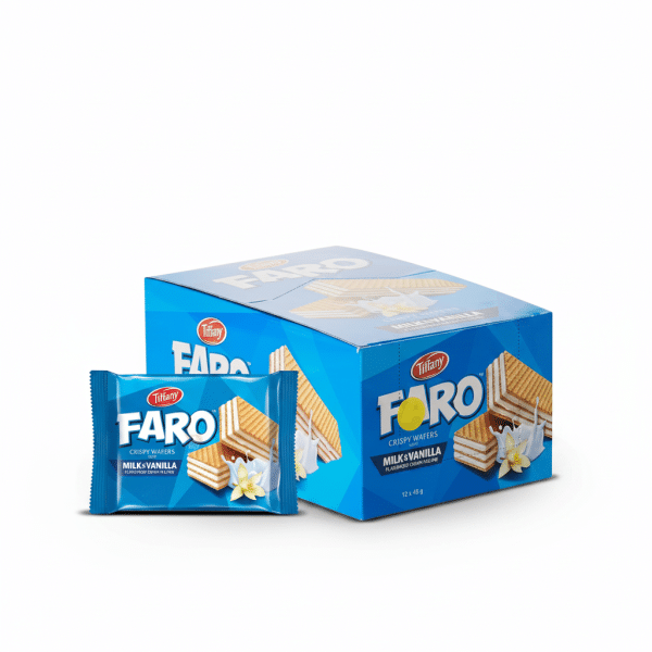 Tiffany Faro Crispy Wafers Milk Vanilla Flavored Cream Filling 540gm