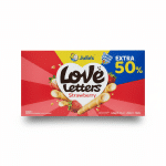 Julie's Love Letters Strawberry Wafer Rolls Extra 50% 100g