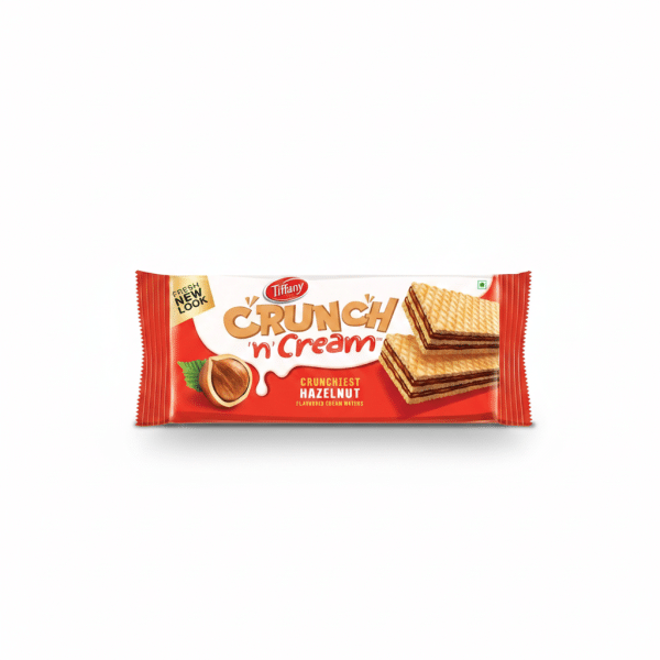 Tiffany Crunch n Cream Hazelnut Flavored Cream Wafers 65gm