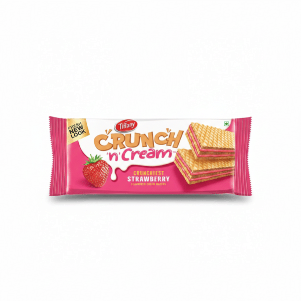 Tiffany Crunch n Cream Strawberry Flavored Cream Wafers 135gm