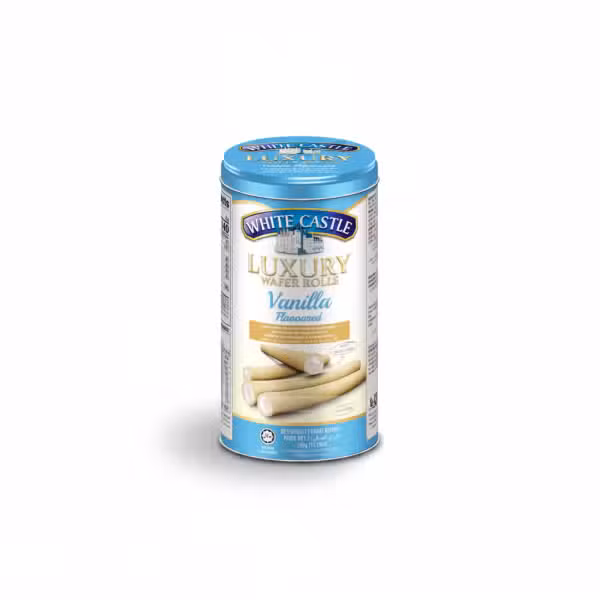 White Castle Luxury Wafer Rolls Vanilla Flavoured 300gm