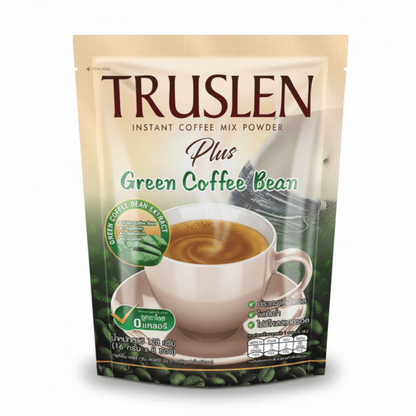 Truslen Plus Green Coffee Bean Instant Coffee Mix Powder 128gm 0 Calories