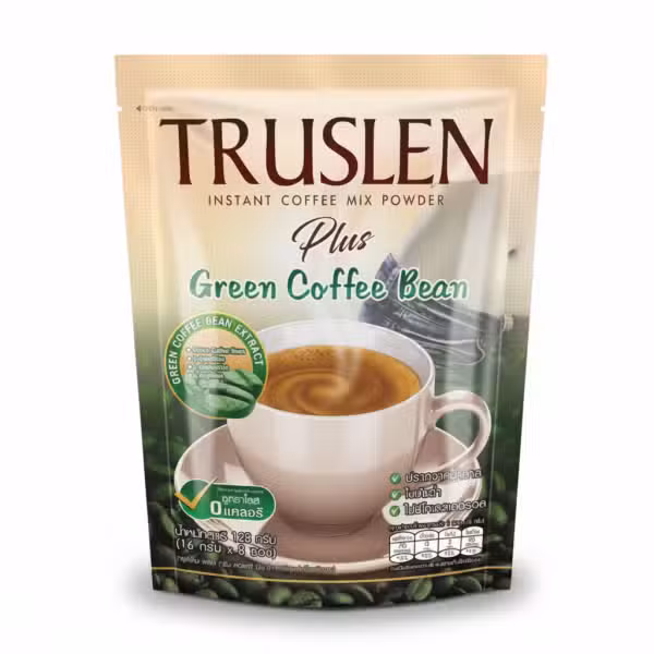 Truslen Plus Green Coffee Bean Instant Coffee Mix Powder 128gm 0 Calories