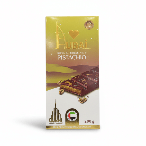 Dubai Kunafa Chocolate Pistachio 200g Premium Kunafa Chocolate
