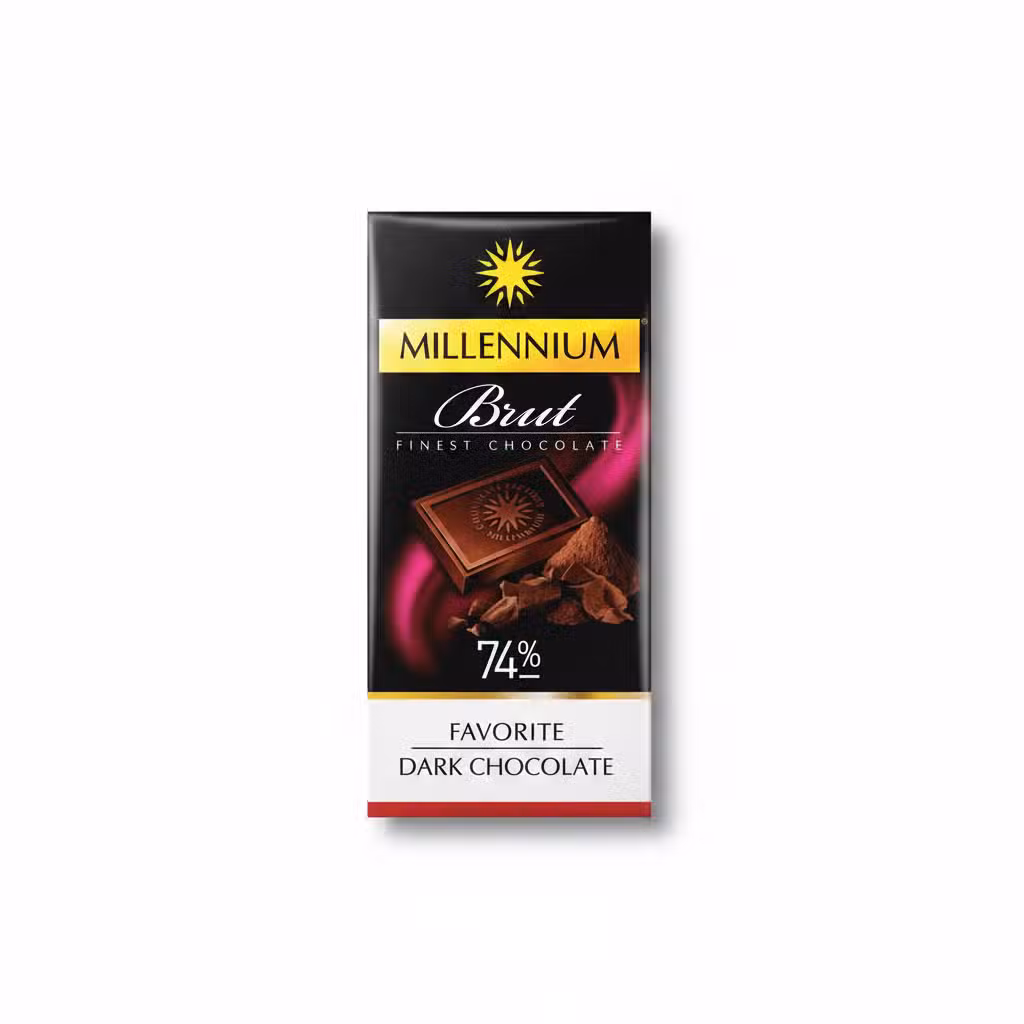 Millennium Brut 74 Percent Dark Chocolate Favorite Dark Chocolate 100g