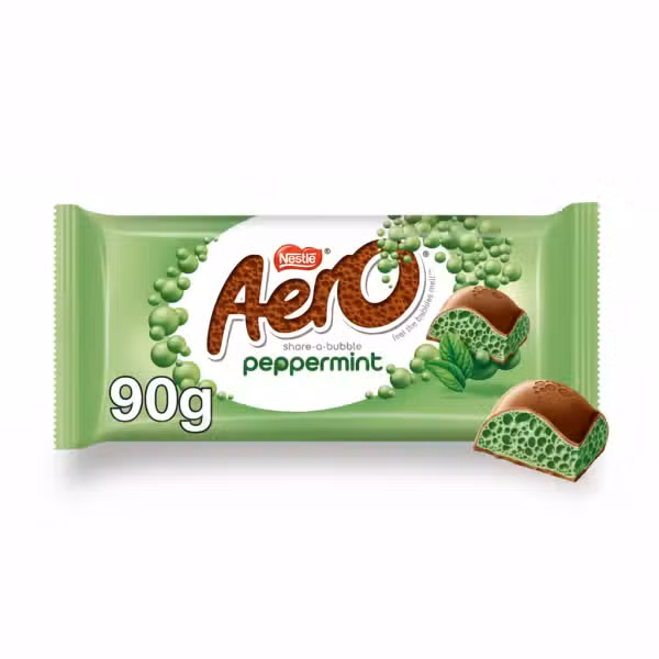 Nestle Aero Peppermint Chocolate Bar 90g share-a-bubble