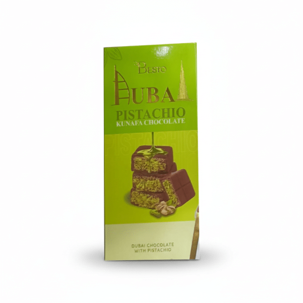 Besto Auba Pistachio Kunafa Chocolate Dubai Chocolate With Pistachio 100g