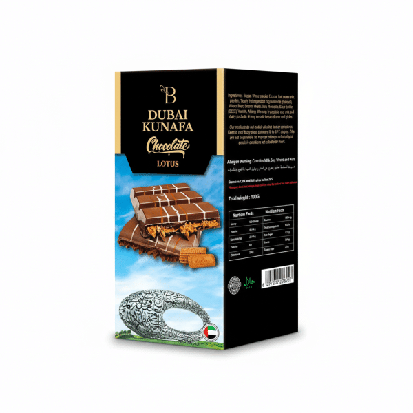 Besto Dubai Kunafa Chocolate Lotus 100g