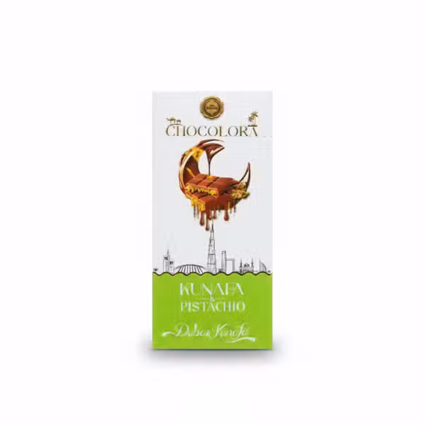 Chocolora Kunafa Pistachio Chocolate Bar 100g