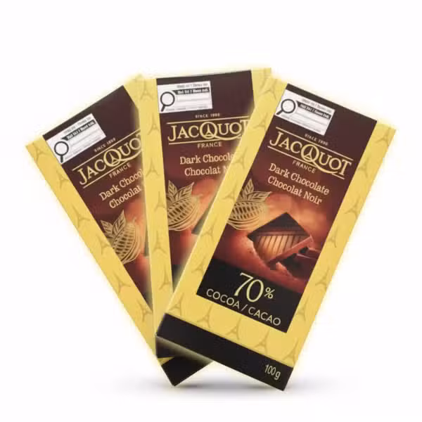 Jacquot Chocolat Noir 70% Cocoa Dark Chocolate Bar 100g