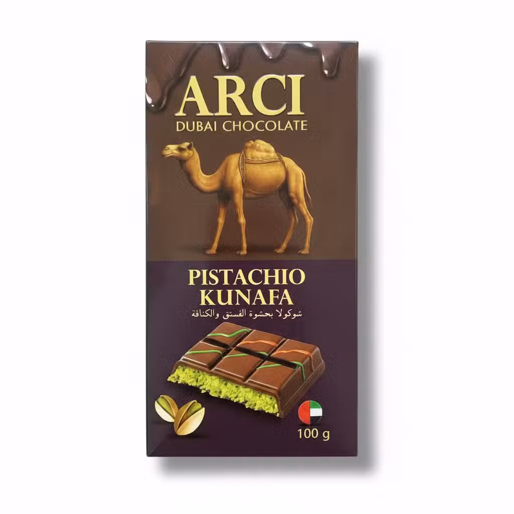 Arci Dubai Chocolate Pistachio Kunafa 100gm