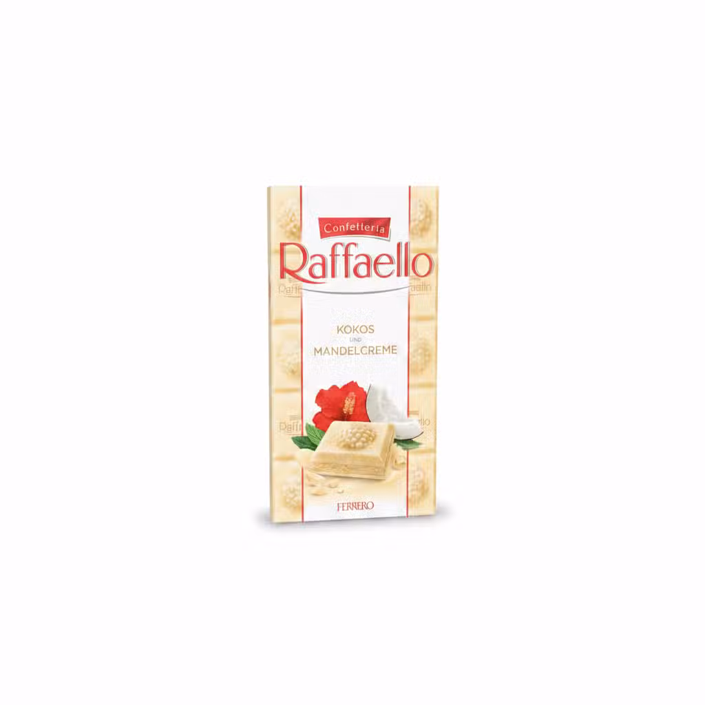 Raffaello Confetteria Kokos und Mandelcreme White Chocolate Bar 90gm