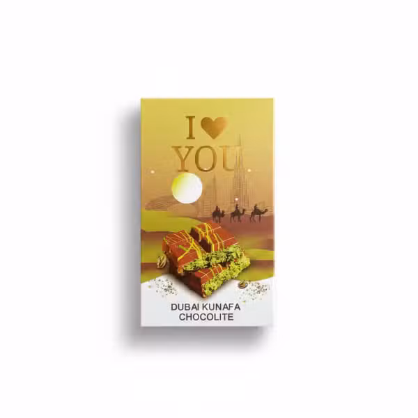 Besto I Love You Dubai Kunafa Chocolate Pistachio 100gm