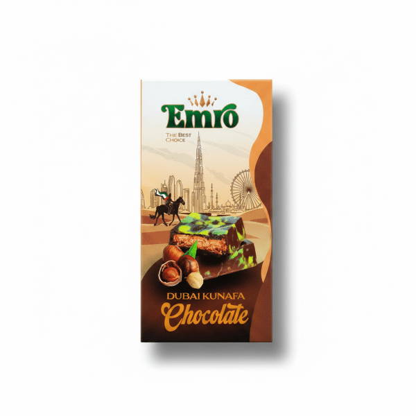 Emro Dubai Kunafa Chocolate 200gm Chocolate Bar