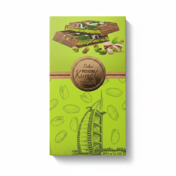 Dubai Pistachio Kunafa Chocolate Bar 150gm Pistachio Chocolate
