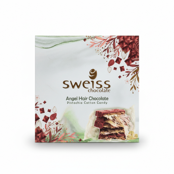 Swiss Chocolate Angel Hair Chocolate Pistachio Cotton Candy 100gm