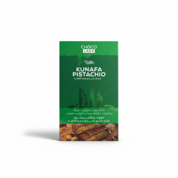 Choco Lake Kunafa Pistachio Milk Chocolate Bar 190gm