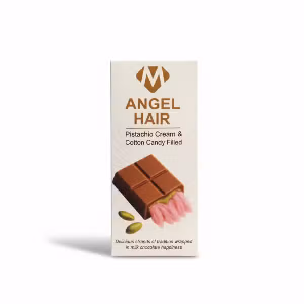 Angel Hair Pistachio Cream Cotton Candy Filled Chocolate 90gm