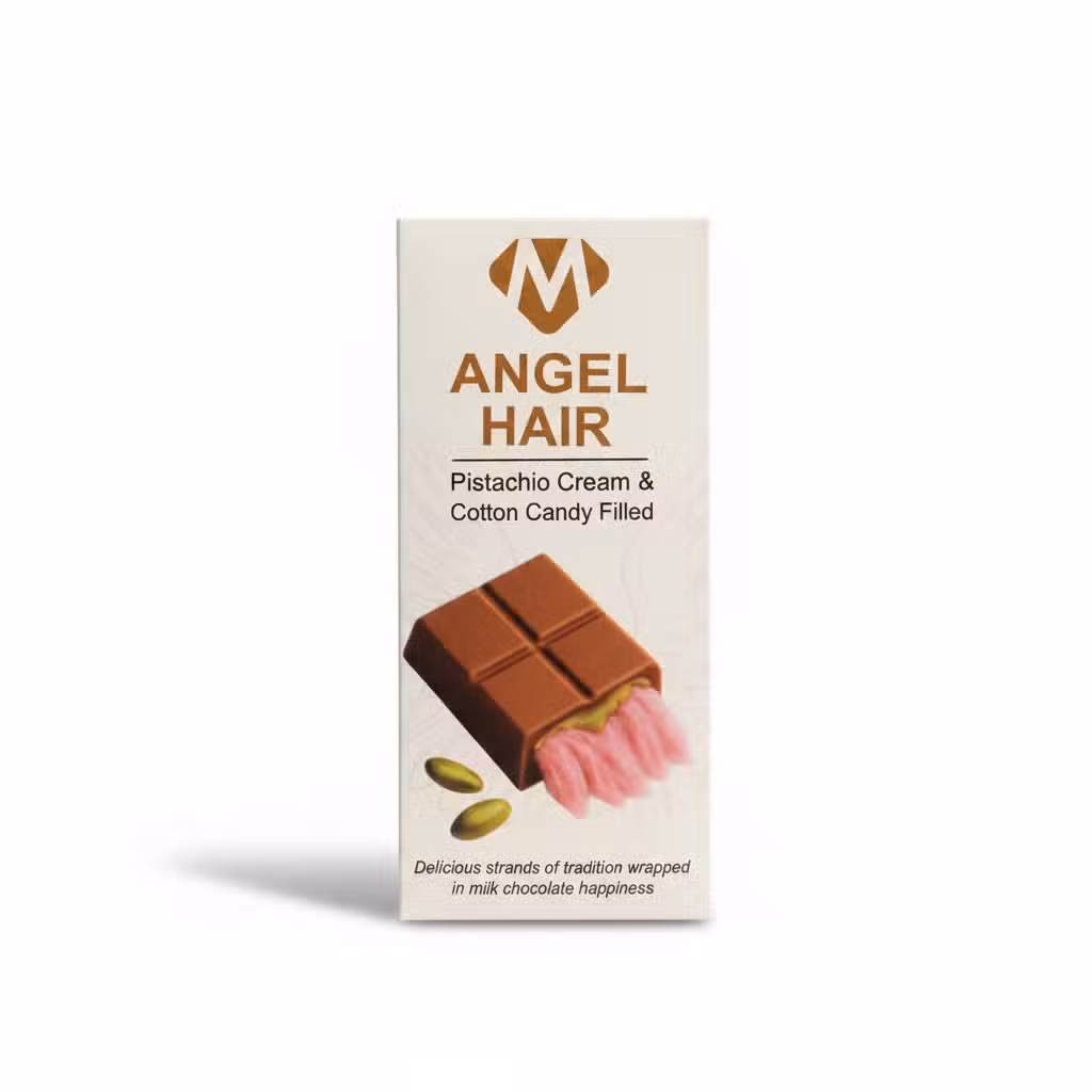 Angel Hair Pistachio Cream Cotton Candy Filled Chocolate 90gm